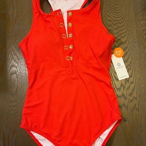 Red Women's One-Piece Swimsuit